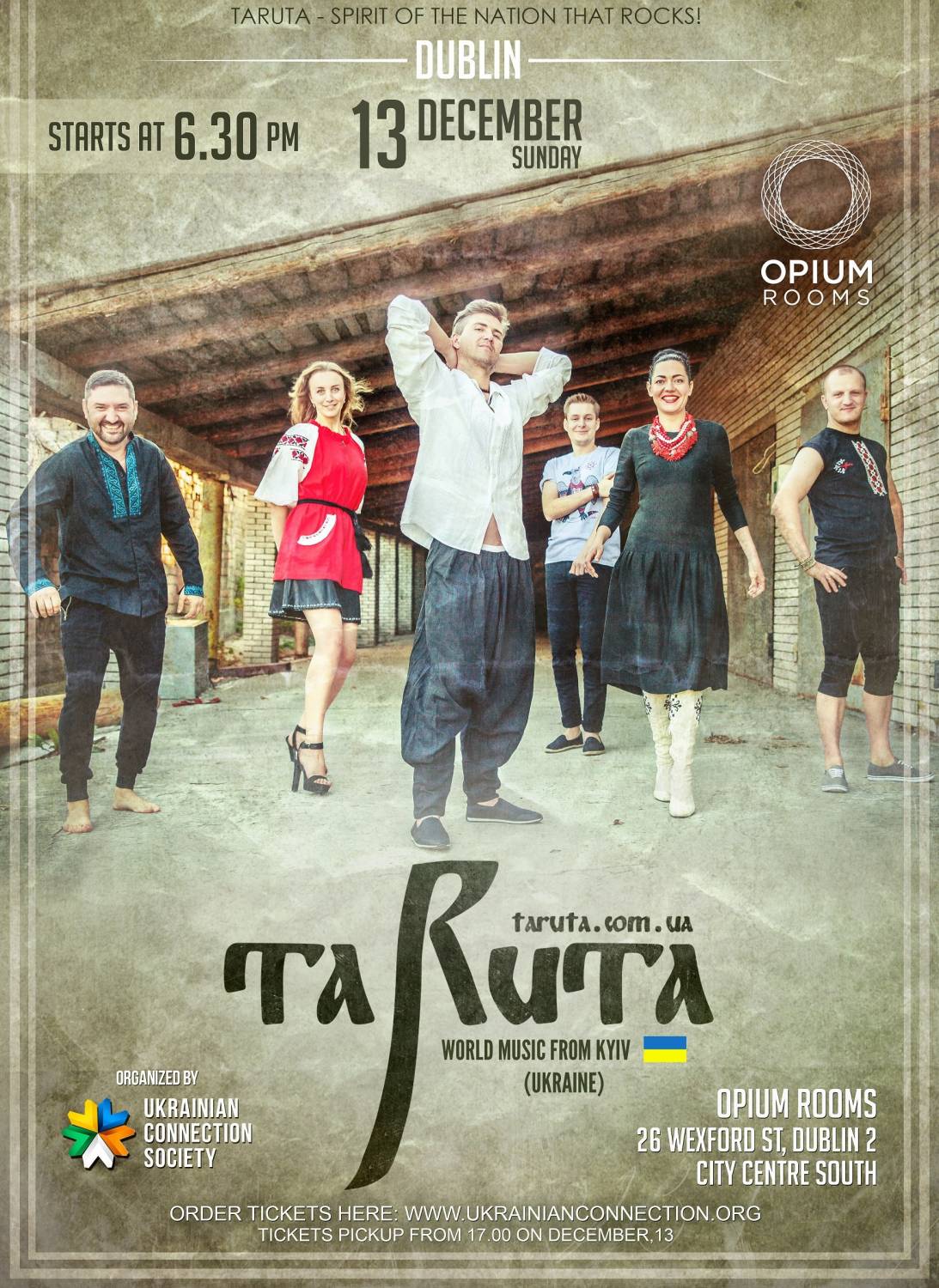 Афіша. Гурт «TaRuta». Концерт 13.12.15 в Дубліні (Ірландія)
