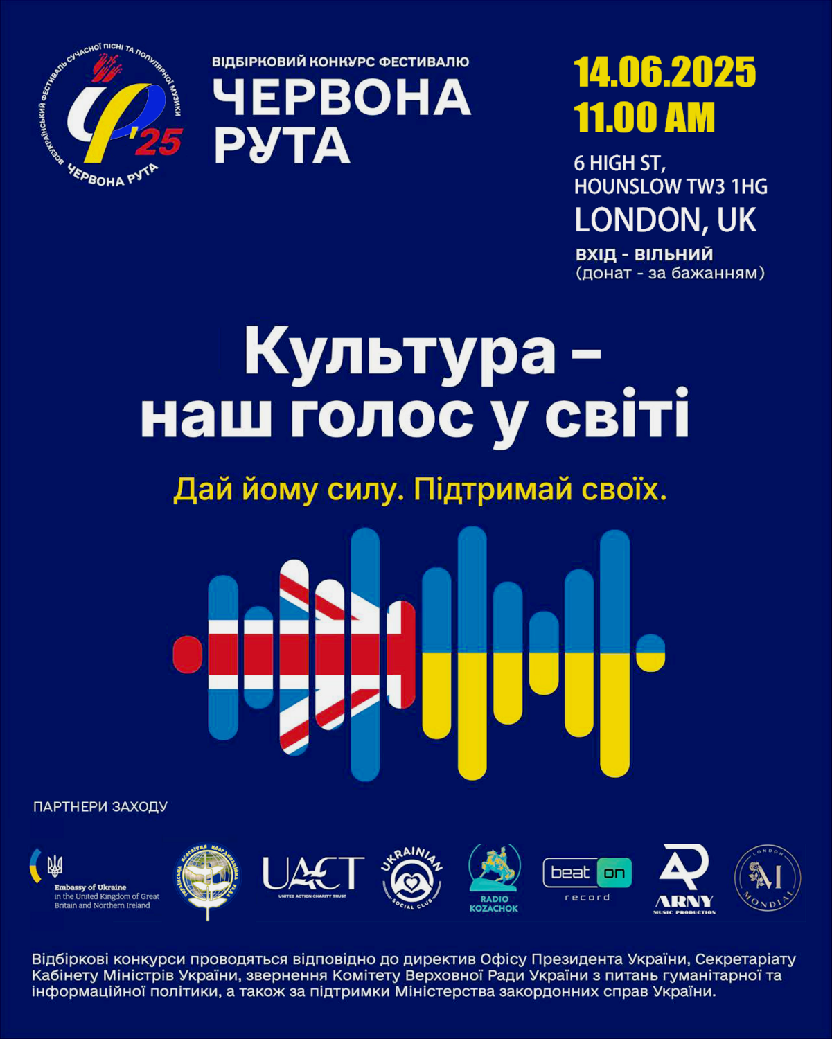 ЛОНДОНСЬКИЙ ВІДБІРКОВИЙ КОНКУРС "ЧЕРВОНА РУТА - 2025"